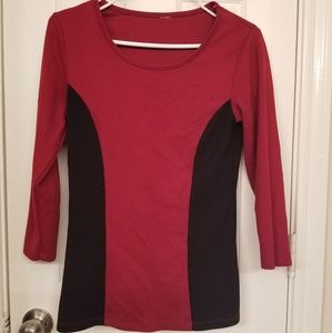 Women's Red and Black Blouse